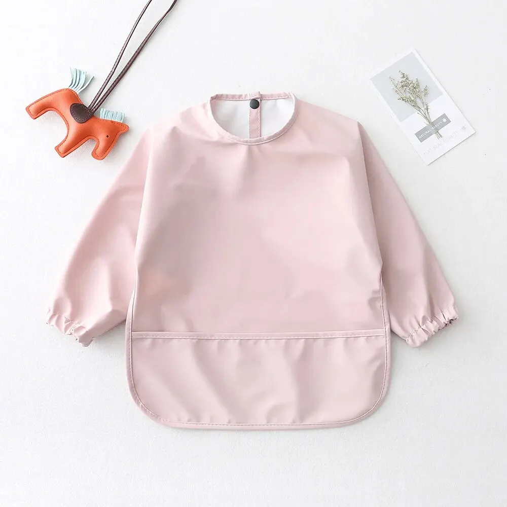 Bavoirs à Manches sulfpour Bébé Garçon et Fille, Tablier d'Alimentation, Facile à Nettoyer, Imperméable, Style Artistique