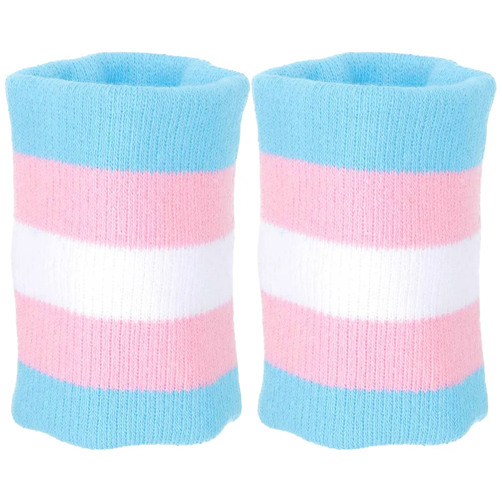 

Pink Sky Blue Sports Wrist Guards Supplies Elastic Strap Protector Sweatbands Wristbands Support