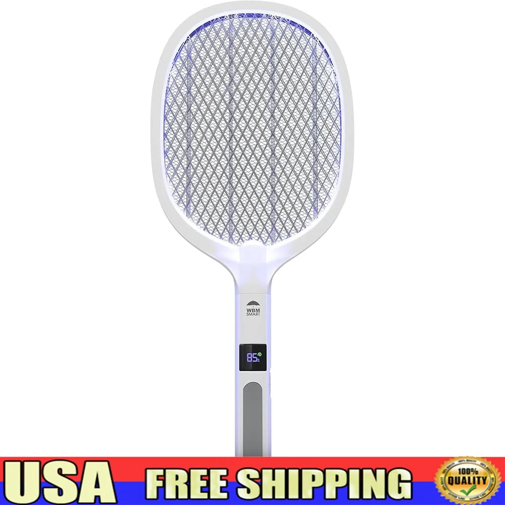 

Электрическая ловушка для насекомых 2 в 1, лампа-ловушка для комаров, перезаряжаемая мухобойка, быстрая зарядка через USB, мощная убийца насекомых для дома и улицы