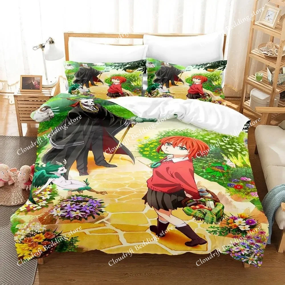 

Fashion Anime The Ancient Magus' Bride Bedding Set Single Twin Full Queen King Size Bed Set Adult Kid Bedroom Duvet cover Sets