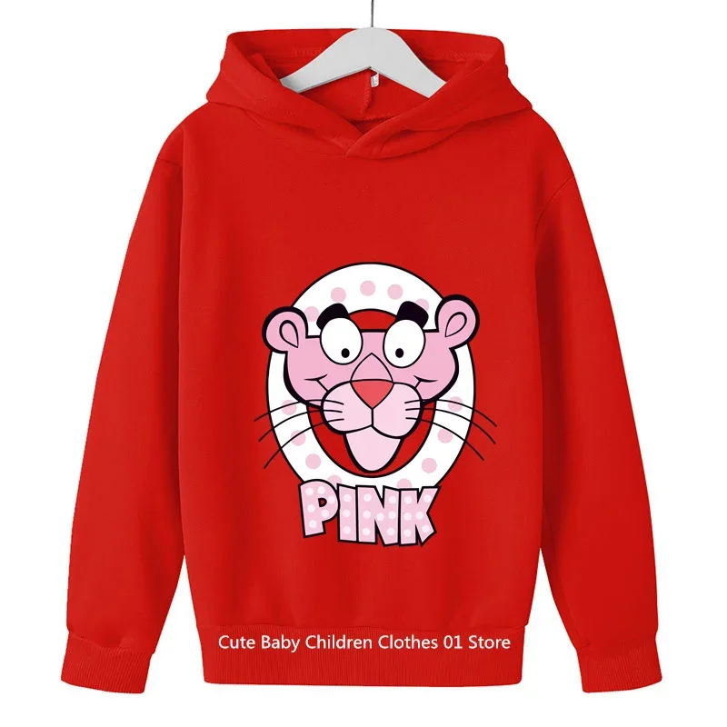 Pink Panther Hoodie Kids Clothes Boys Girls Clothing Baby Sweatshirts Pink Panther Sweater Pullovers Tops Hoodies Sportwear