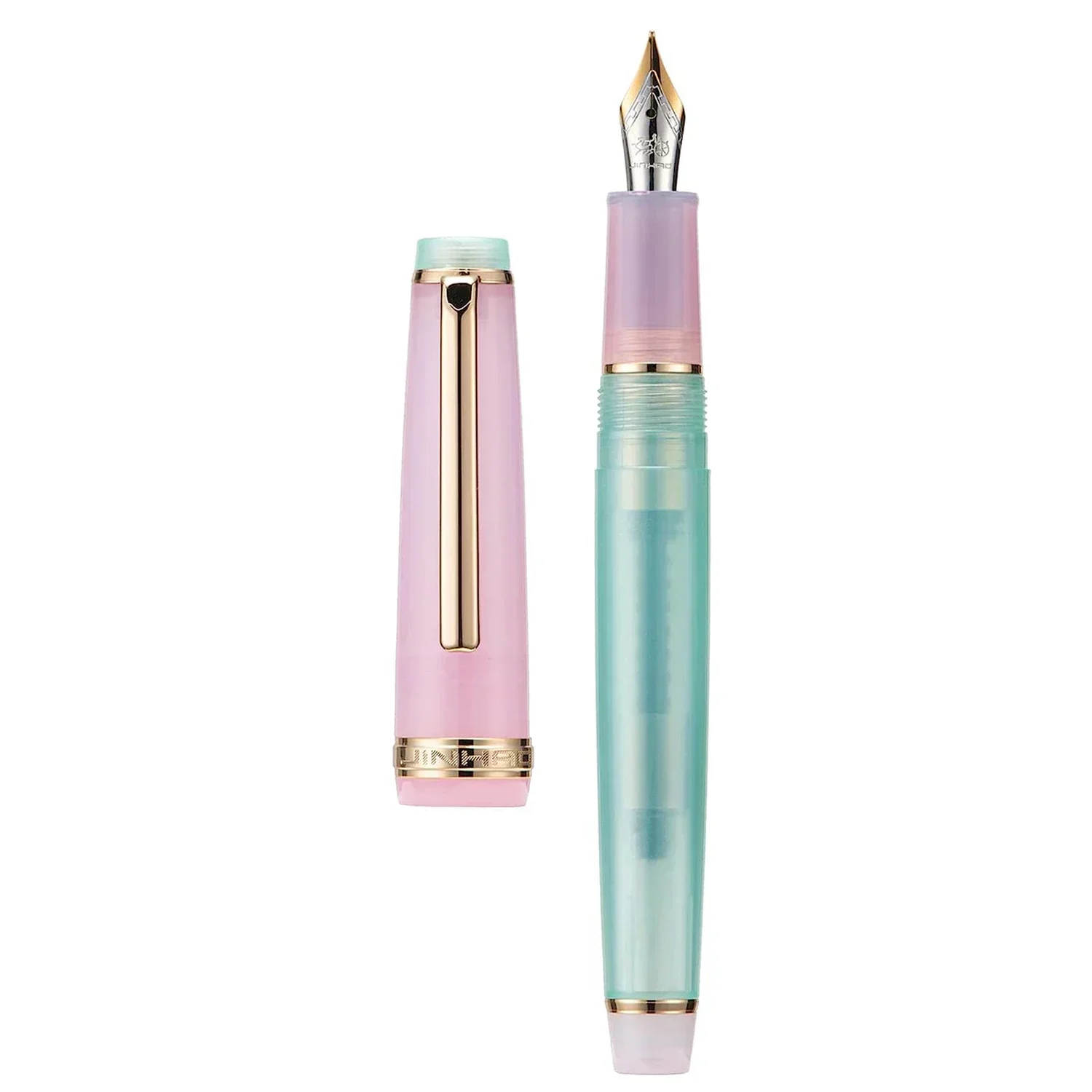 Hot Jinhao 82 Fountain Pen EF/F/M/Bent Nib, Customized Mixed Color Resin Golden Trim With Converter Writing Gift Pen