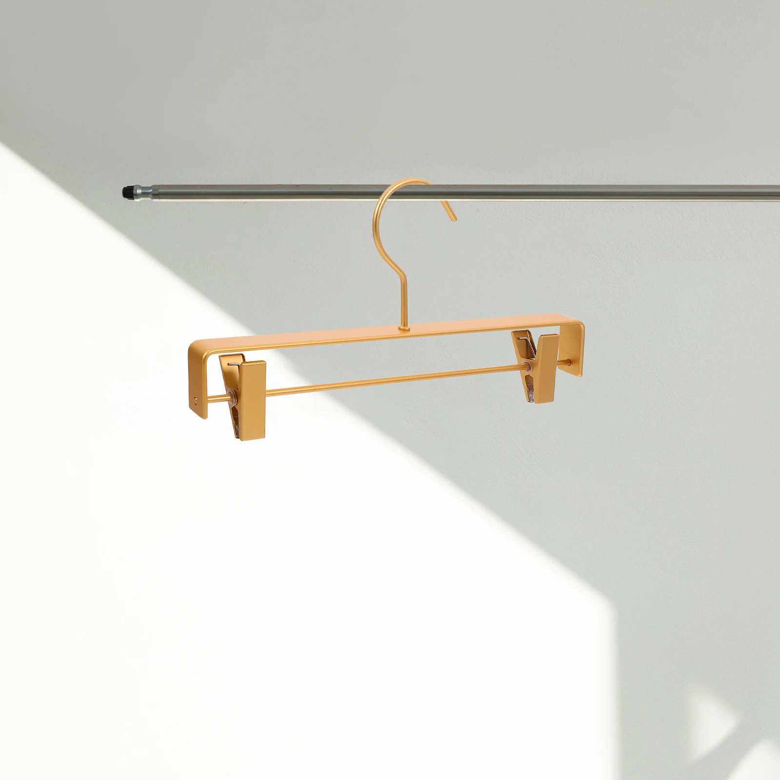 

Aluminum Alloy Hangers Hangers With Clips with Clips Golden Portable Closet Organization Storage Clothes Short Skirt Pant