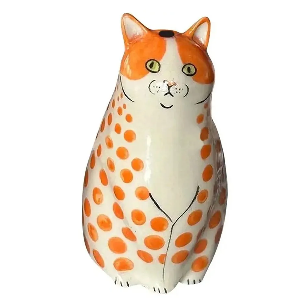 

Bud Vase Multicolor Polka Dot Cat Vase Creative Cute Resin Cat Vase INS Cartoon Tiny Animal Flower Vase Shelf Decor