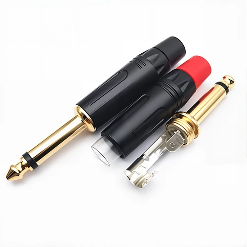 Imagen 2 del producto 2 uds sonido Musical 6,35mm TRS 1/4 pulgadas tipo soldadura conector de clavija estéreo Mono para Cables de altavoz/guitarra/micrófono