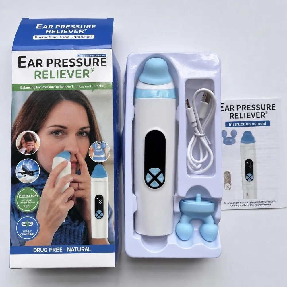 Rechargeable Ear Pressure Relief Device 400 MA Alleviate Tinnitus Electric Ear Pressure Equalizer Portable Ear Pressure Balancer
