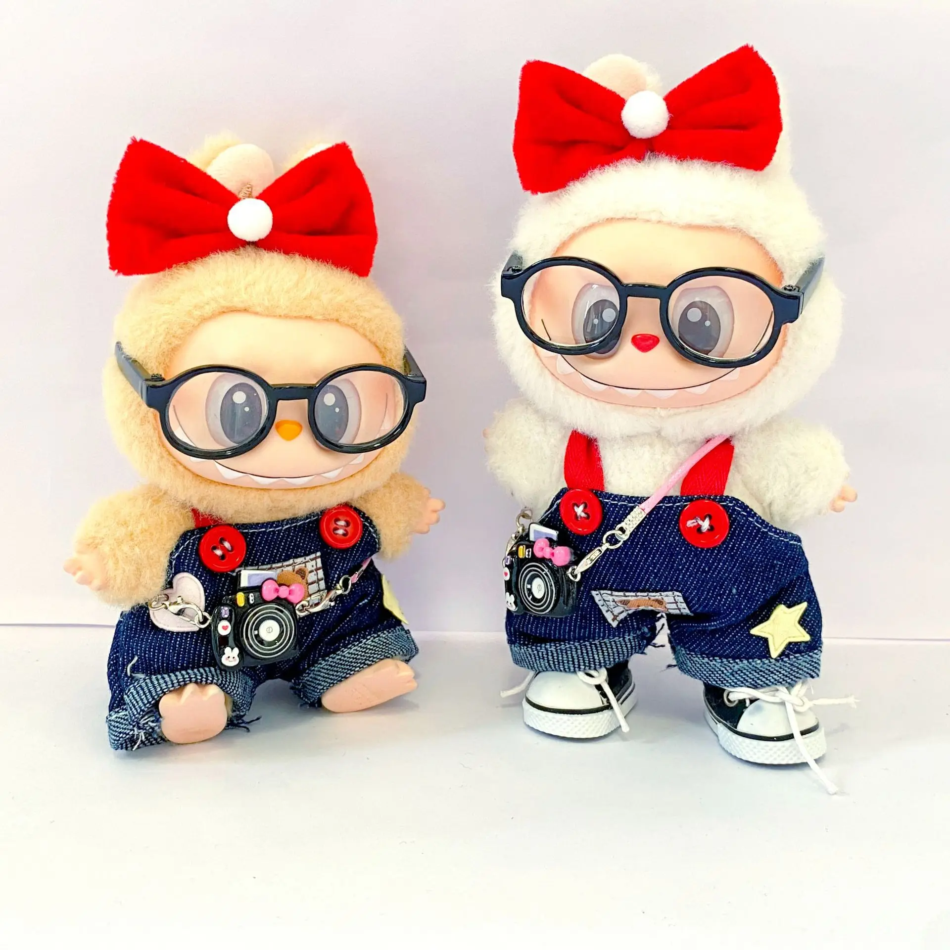 

Одежда для лабу 15/17 см, комплект джинсовых комбинезонов, аксессуары для кукольной одежды, вечерние игры, подарок, игрушки «сделай сам»