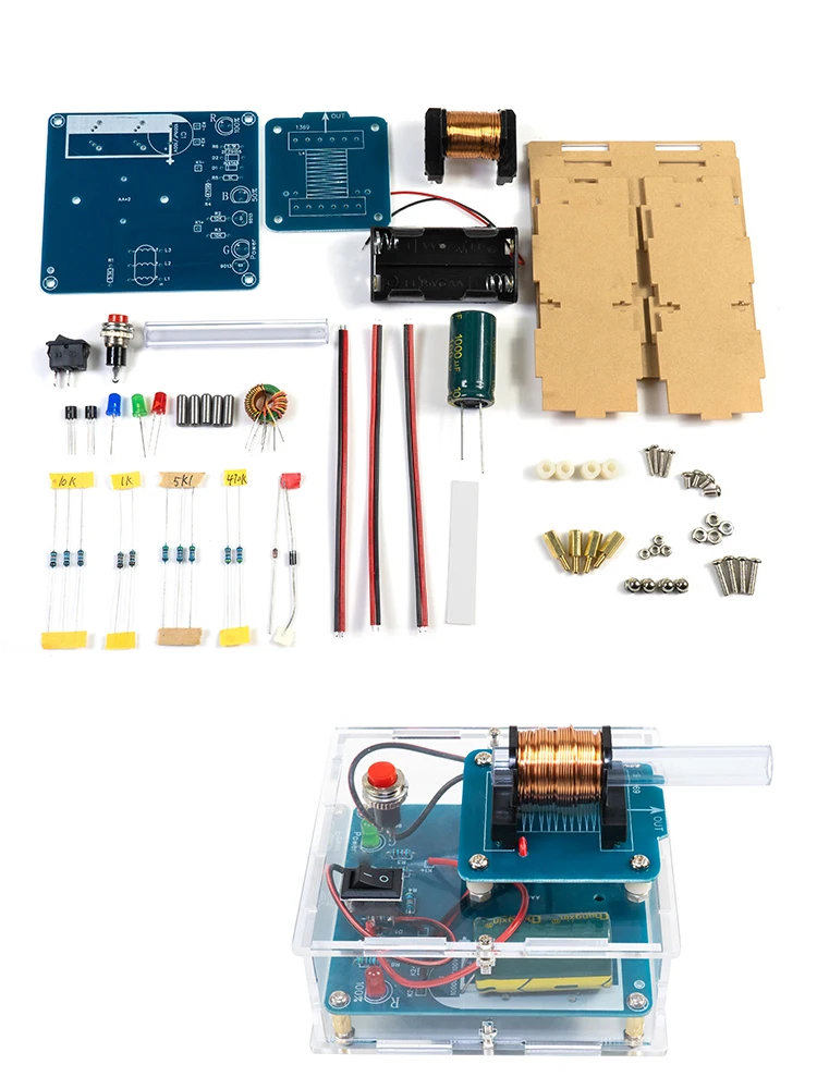 DC 3V electromagnetic transmitter, DIY electronic tool kit, high-voltage electromagnetic cannon, mini voltage converter module