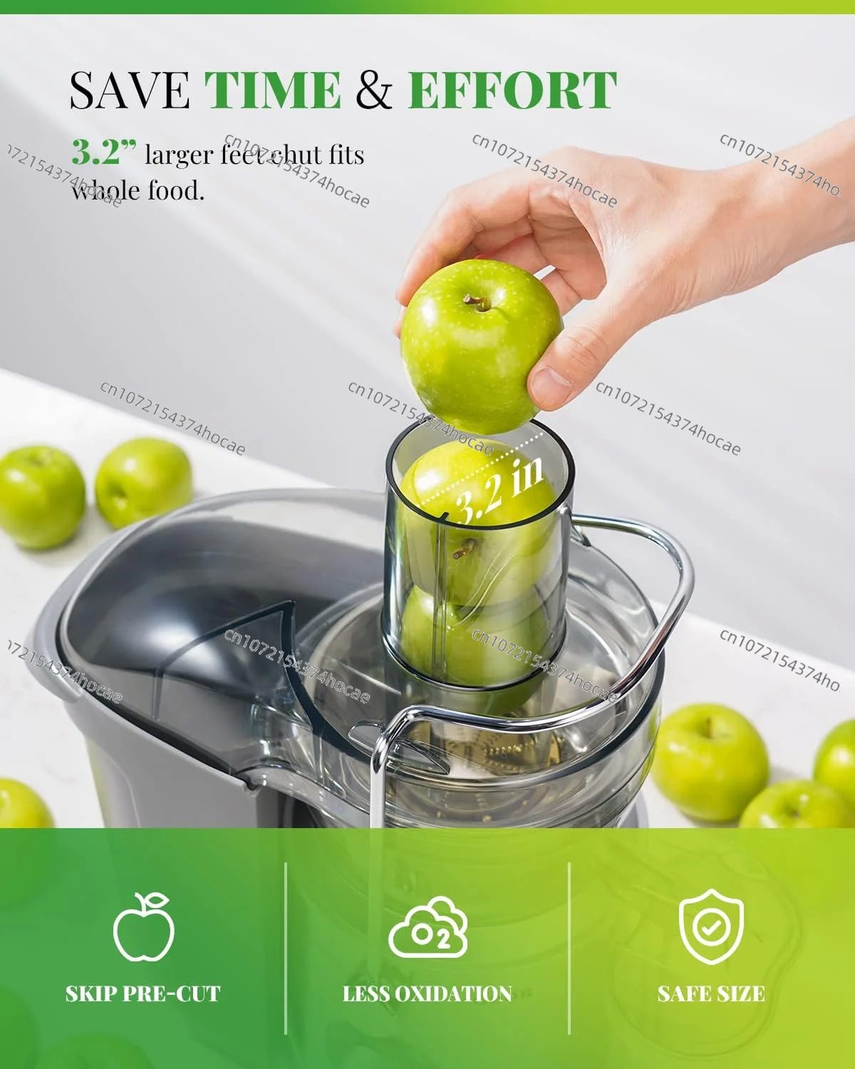 Centrifugal Juicer 1300W Juicer with 3.2 Inch Wide Mouth 2 Speed Setting Easy to Clean Fruit Vegetables Extractor Juicer