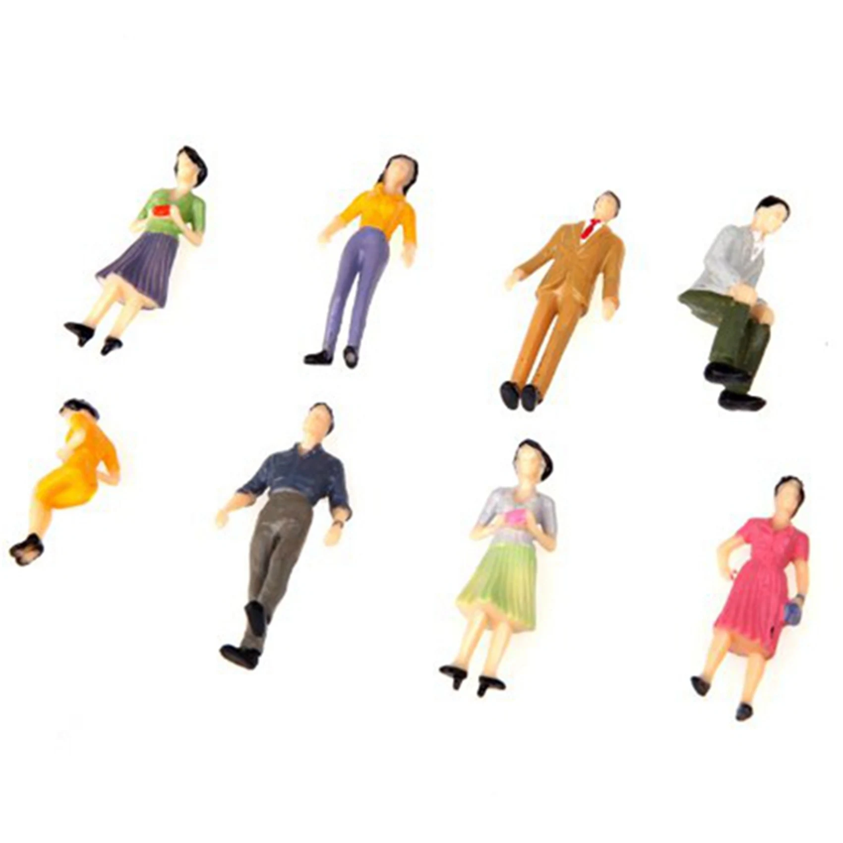 

A63T-100Pcs G Scale 1:30 Mix Painted Model People Train Park Street Passenger Figures