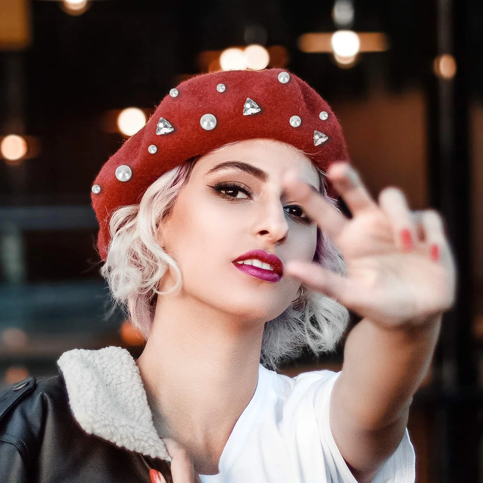 440 Uds. De perlas de imitación para jarrón, cuentas sin agujeros, dijes de arcilla decorativos transparentes, pulseras, adornos, rellenos para mesa de boda y hogar