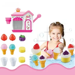 Children's Bathroom Water Playing Toys, Ice Cream Bubble Maker Machine Model Play Toys, Children Bath Pretend Play Toys Set