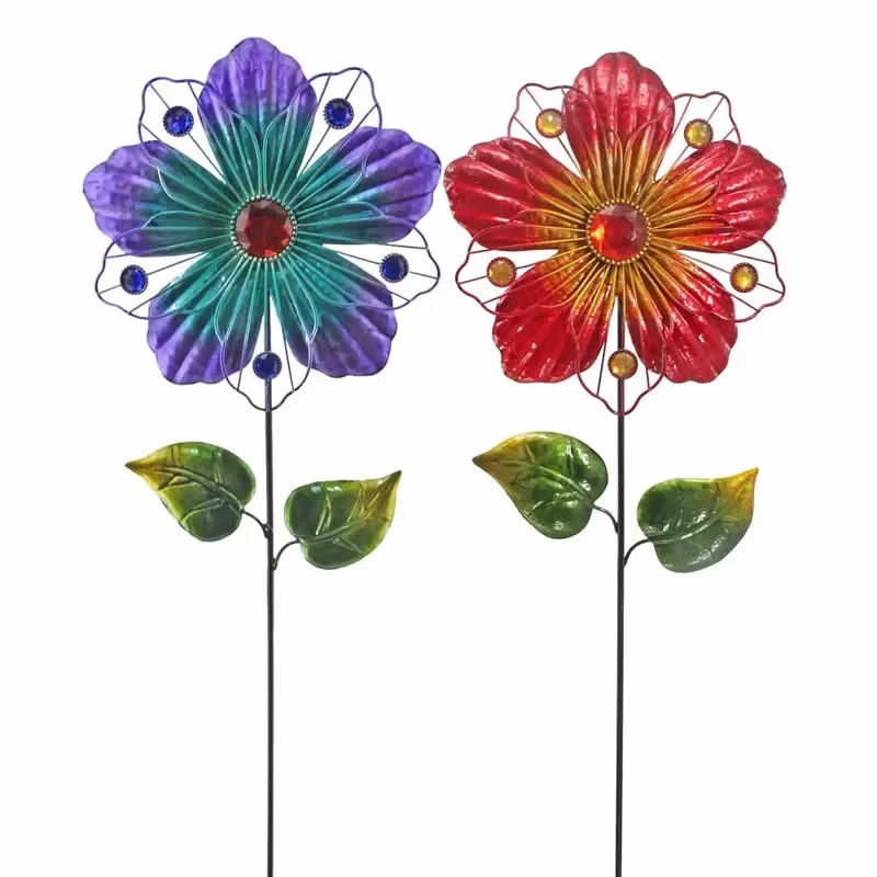 for Yingtu 28 Inch Handmade Art Deco Style Gloss Finish Durable Iron Flower Pile Waterproof Easy Installation Outdoor Garden
