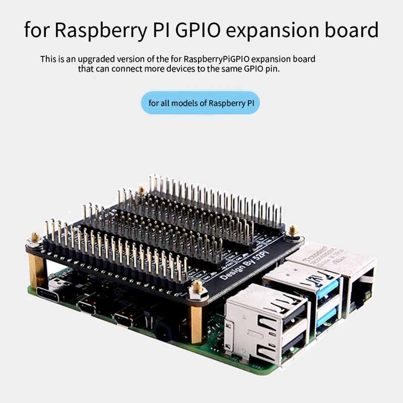 GPIO 확장 보드 PCB, 라즈베리 파이 40 핀 쿼드 IO 멀티플렉서 모듈, 나사 포함, 4B, 3B + 다기능 모듈