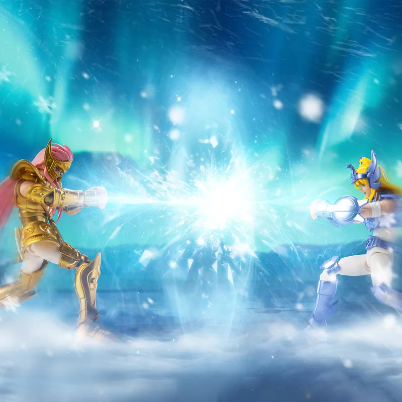 Blokees d'origine Saint Seiya Hyoga Camus ‌   Figurine d'action modèle marchandise poupée assemblage jouets ornement de bureau cadeaux de noël