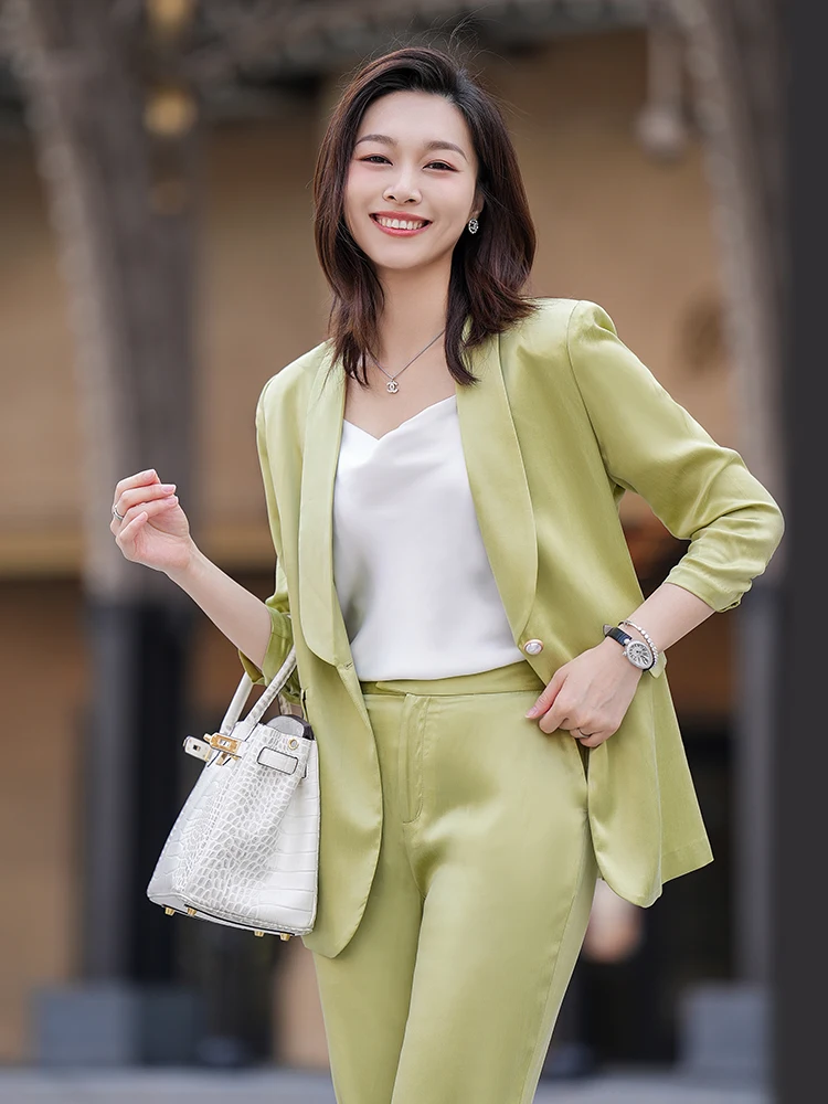 

Женский тонкий деловой костюм Qiang Feifei для собеседований и работы, весна-осень, новая коллекция, профессиональная деловая одежда