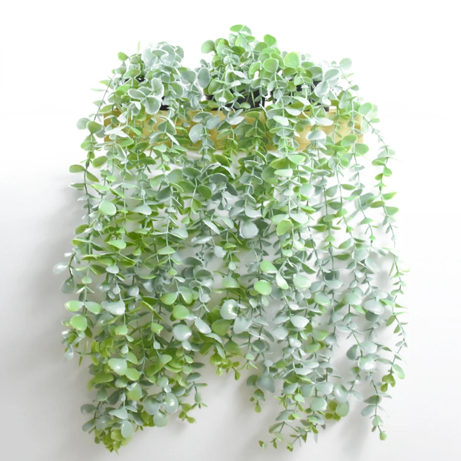 Artificial Plant Creeper Green Wall Hanging Vine Plastic Leaves Ivy for Home Wall Balcony Office Garden Desk Decoration Supplies