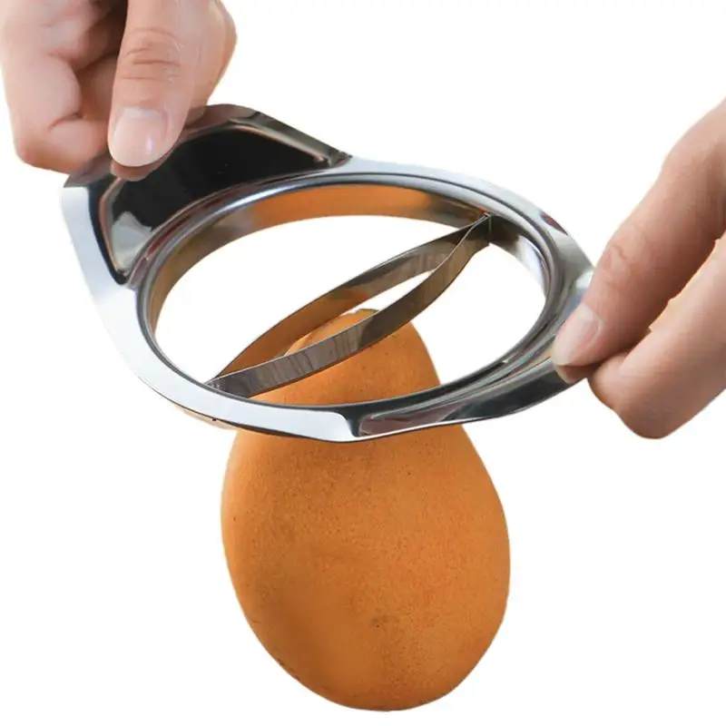 Cortador de mango de acero inoxidable, rebanador de manzanas, cuchillo para verduras, Corer, cocina, pelador fácil de usar, cortador divisor de frutas, herramientas divisorias