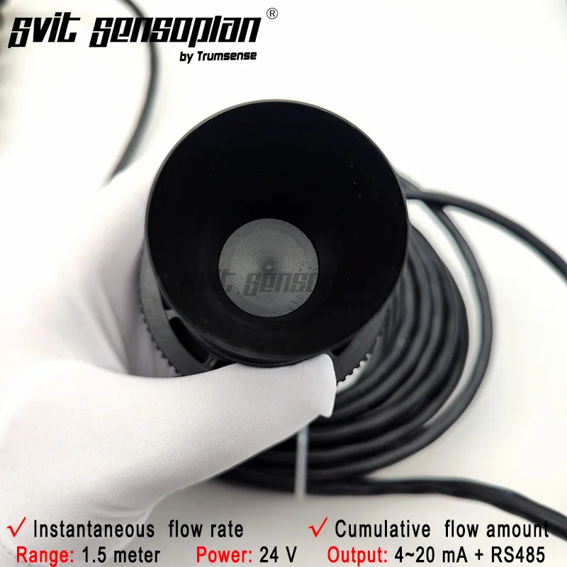 Trumsense STT-15UOFS24420RS485 Ультразвуковой расходомер с открытым каналом 1,5 м, выход RS485 от 4 до 20 м для мгновенного сукупного расхода