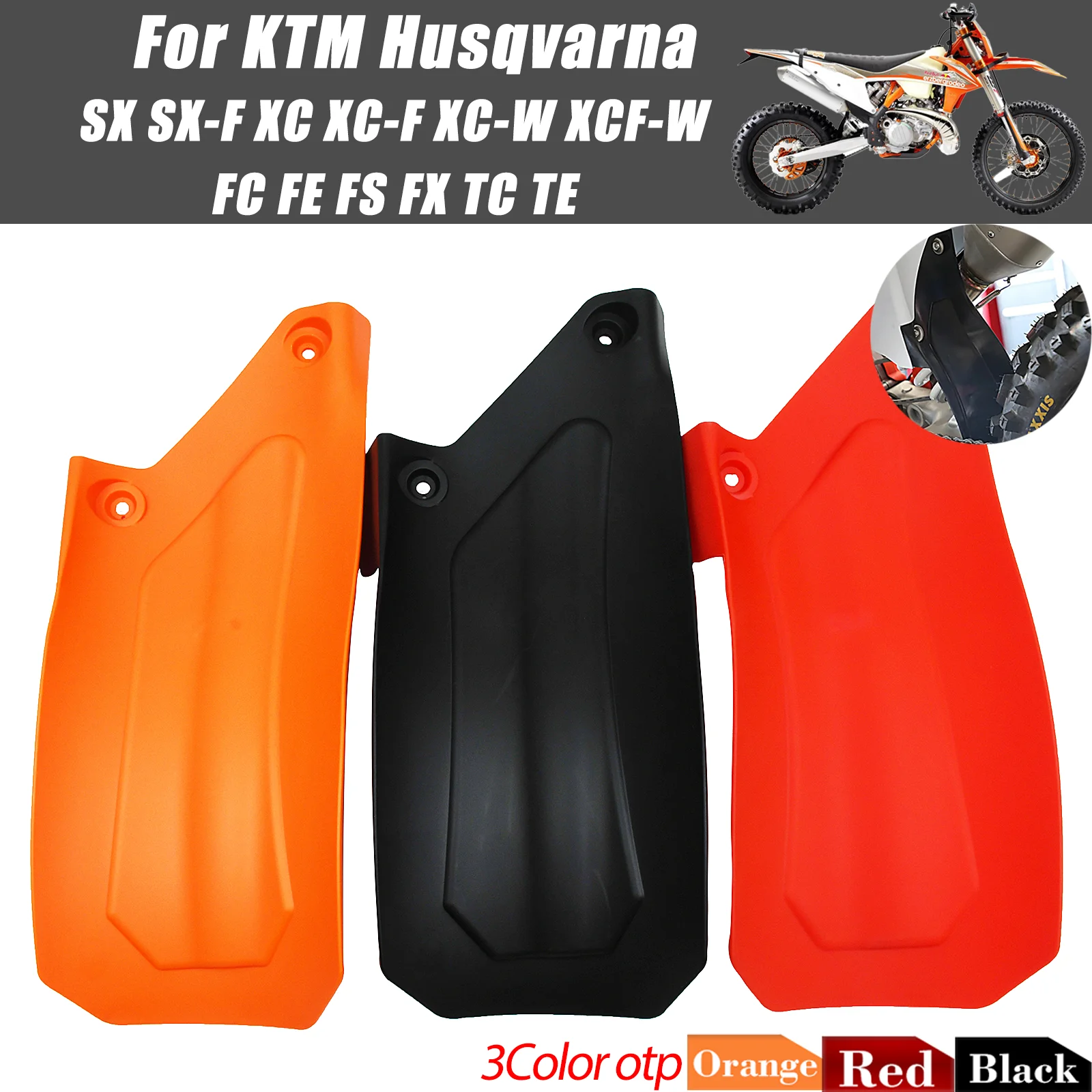 For KTM Motocross 2024 plastic dirt bike rear fender fittings 300 EXC SX SXF EXC300 EXC-300 SIX DAYS motorcycle general purpose