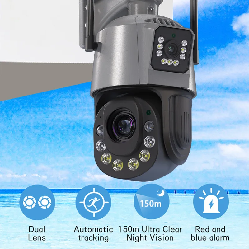 Imagem -02 - Lzjv-câmera ip Metal Dual Lens Visão Nocturna Ptz Wi-fi 4g 30x 50x 100x Zoom Óptico Detecção Humana ao ar Livre 6k Uhd 12mp