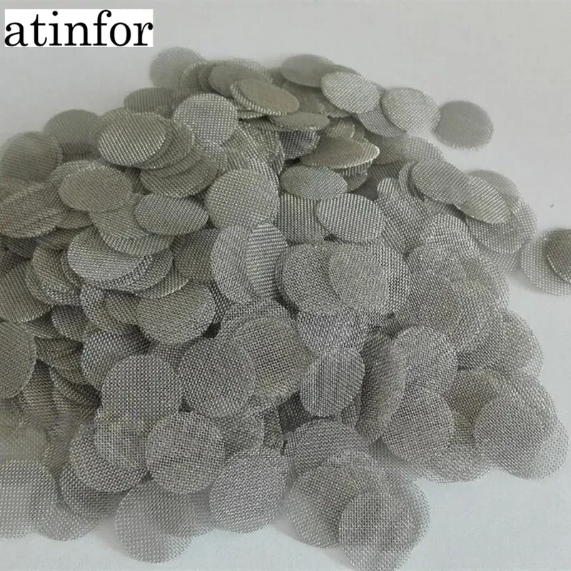 atinfor 100pcs 304 Stainless Steel Mesh for Button Coin Cell