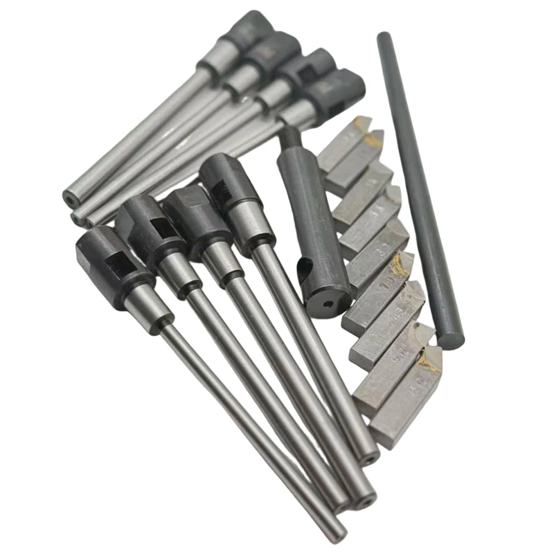 Car And Motorcycle Valve Seat Repair Tool, 19pcs Adjustable Hard Alloy Grinding Reamer Handle Blade Set