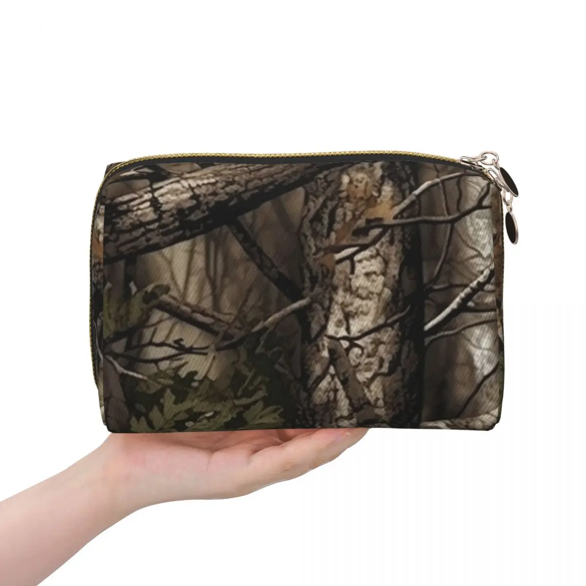 Real Tree Forest Camo Camouflage Pattern Women Cosmetic Bags Travel Makeup Organizer Pouch Toiletry Storage Dopp Kit Case
