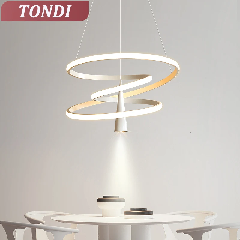 

Modern Led Pendant Light Spotlight For Living Room Restaurant Kitchen Black/White Chandelier Indoors Home Decoration Lamps