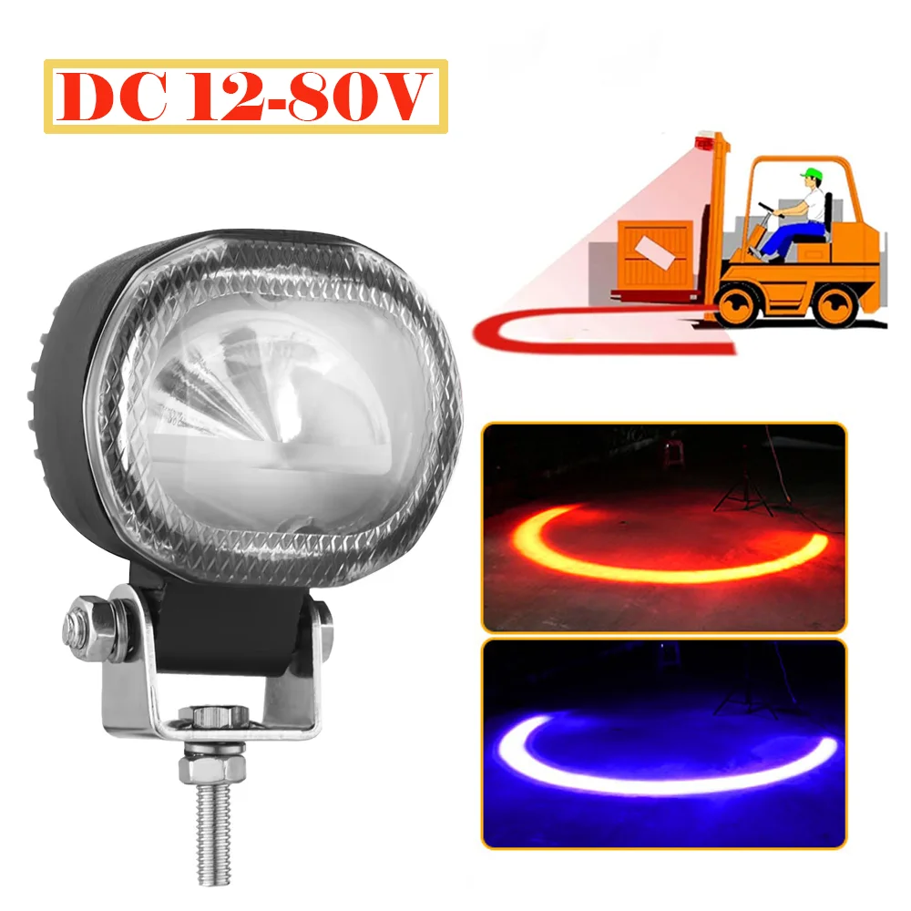

Arc 12V-80V Mini Forklift LED Warning Light Red Blue Light Safety Working Truck Front Back signal 1pc