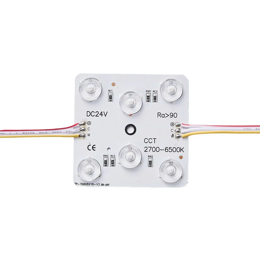 10-Pack CCT LED Module Light 3 Colors 24V Dimmable Diffuse LED Light for Ceiling Advertising Light Box Signboard Backlight Shop image 3