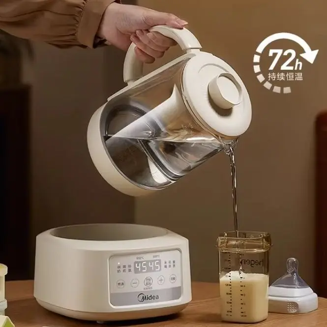 Electric Glass Baby Milk Preparation Kettle Multi-functional Thermostatic Milk Mixer with 1℃ Precise Control for Infants