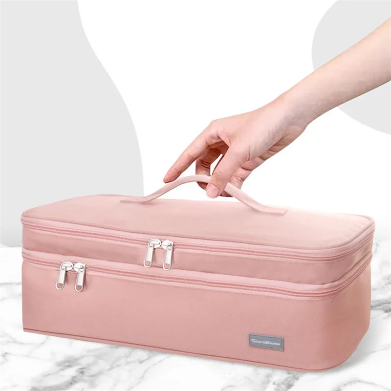 

Дорожная сумка для фена большой емкости, портативный двухслойный органайзер для хранения, чехол для женского фена