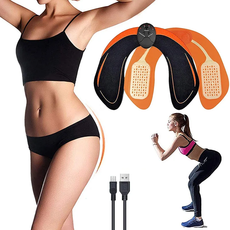 Electric EMS Muscle Stimulator Buttocks Hip Trainer Abdominal ABS Stimulator For Arm Neck Massage Fitness Body Slimming Massager