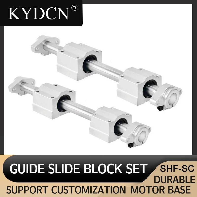 

Horizontal Support Optical Axis set 2 Optical Axes+4 SCS20UU Box Type Slider+4 SHF20 Support,Length 600-950mm