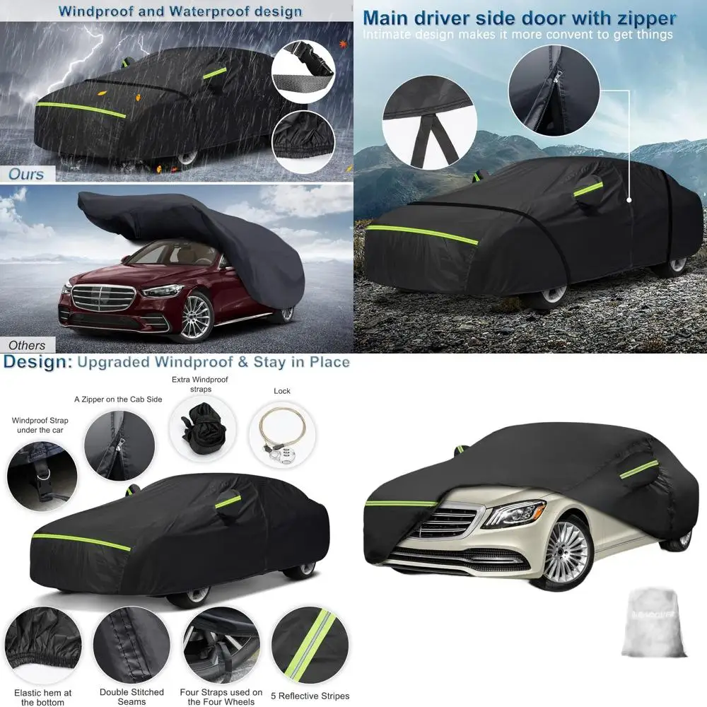 

Custom Waterproof Heavy-Duty Outdoor Car Cover for Mercedes-Benz S-Class 2006-2025 with Zippered Driver Access