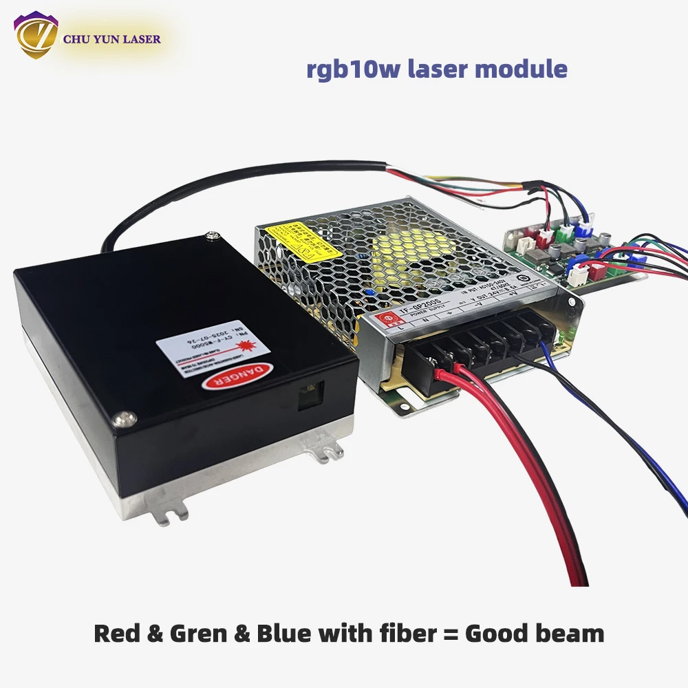 Módulo laser RGB10W com resfriamento tec para projetor de luz laser com projetor laser