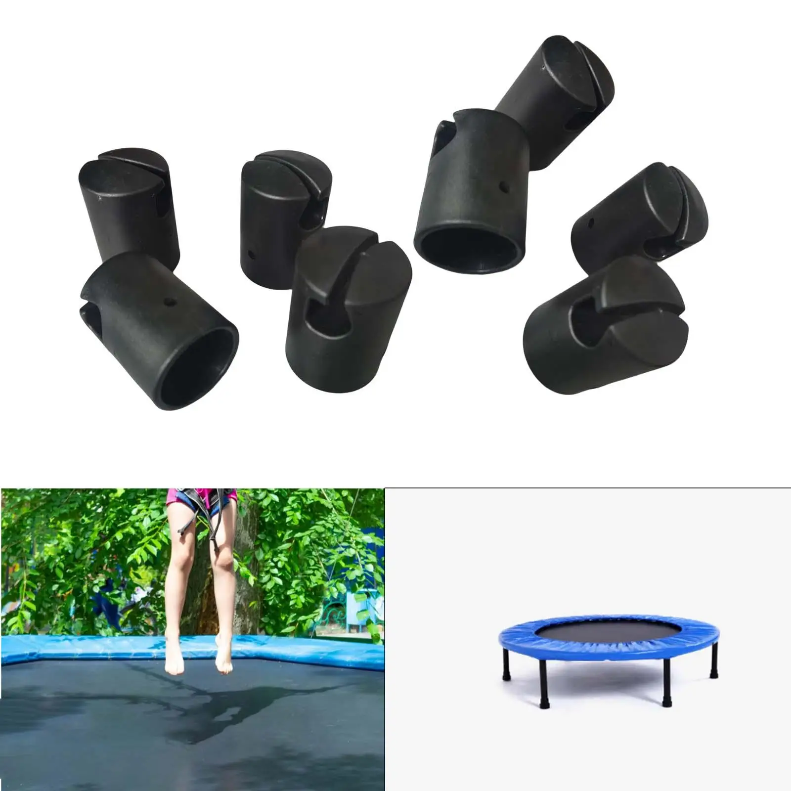 Trampoline Poles Cover Black Thickened PP Cap Rod End Accessories for Trampoline Pole Cover 90cm