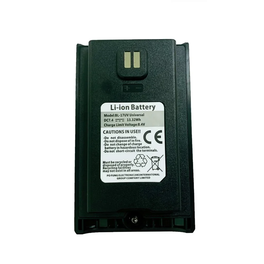 UV-17 Max แบตเตอรี่ Walkie Talkie Li-Ion BL-17UV แบตเตอรี่สําหรับ baofeng UV-17L UV-17PRO V1 V2 UV-17 Plus วิทยุแบตเตอรี่ชาร์จ