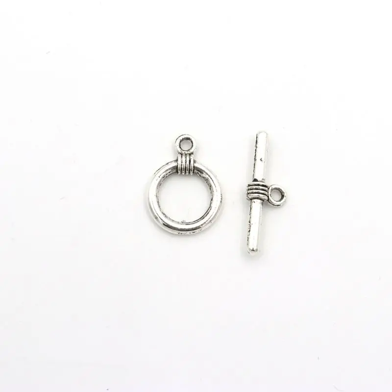 쥬얼리 제작용 티베트 실버 부드러운 원형 OT 걸쇠, 팔찌 목걸이 DIY 액세서리, 바느질, 도매, 혼합 10 세트
