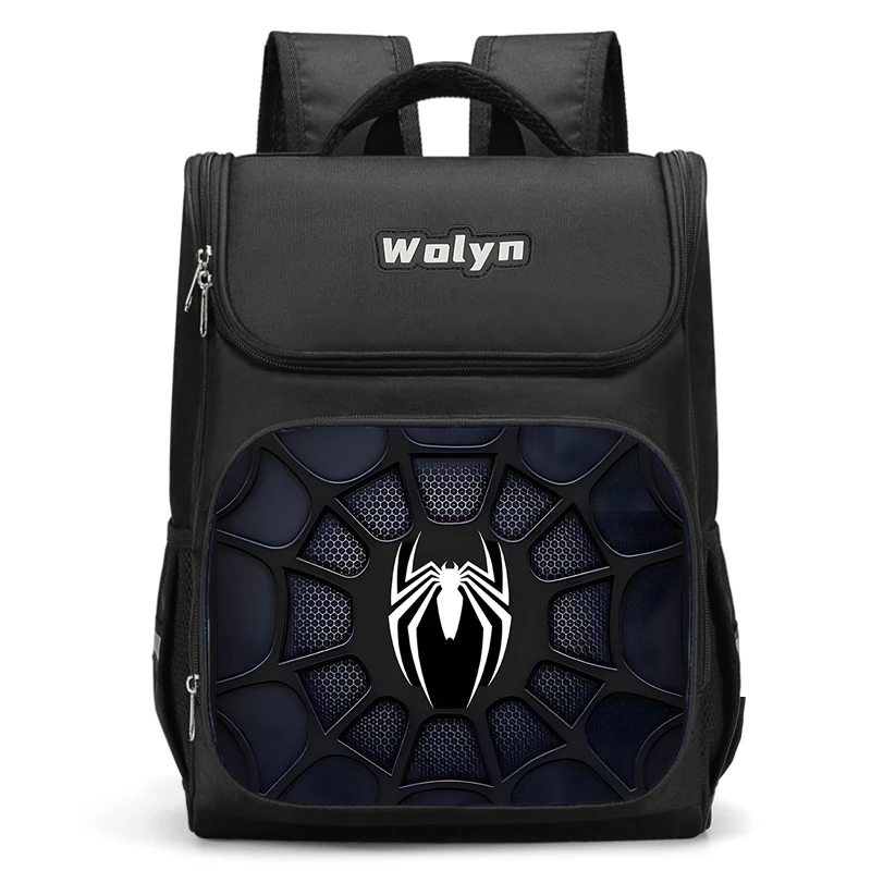 Grande dos desenhos animados aranhas-homem criança mochila menino meninas saco de escola para homens mulheres viajando mochila durável e multi compartimentos