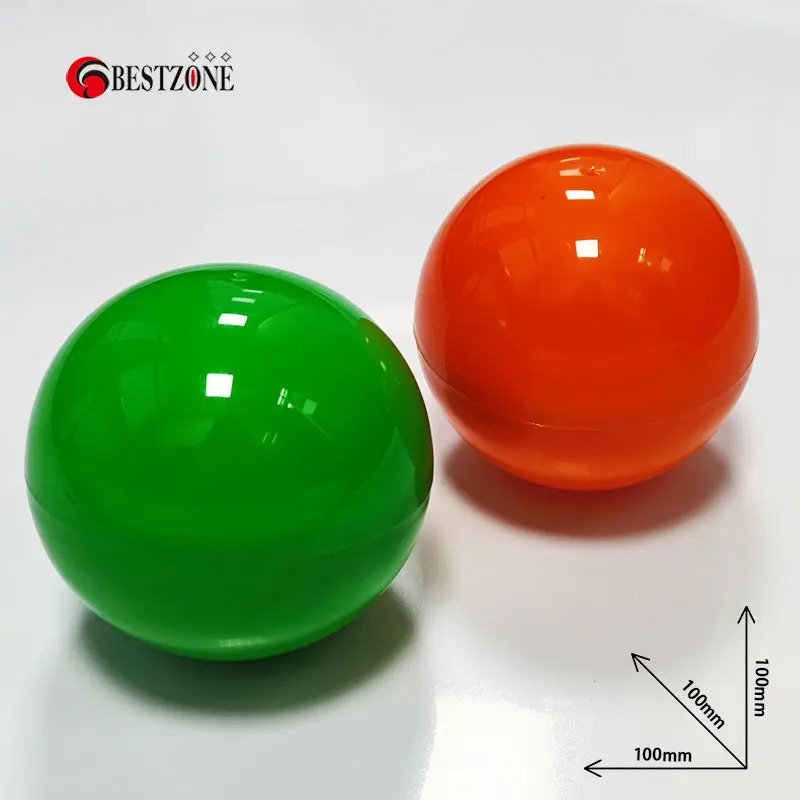 20Pcs Or 10Pcs 100MM Toy Capsule Transparent Colorful Plastic PP Open Balls Eggshell Empty Container Vending Machine 4-inch