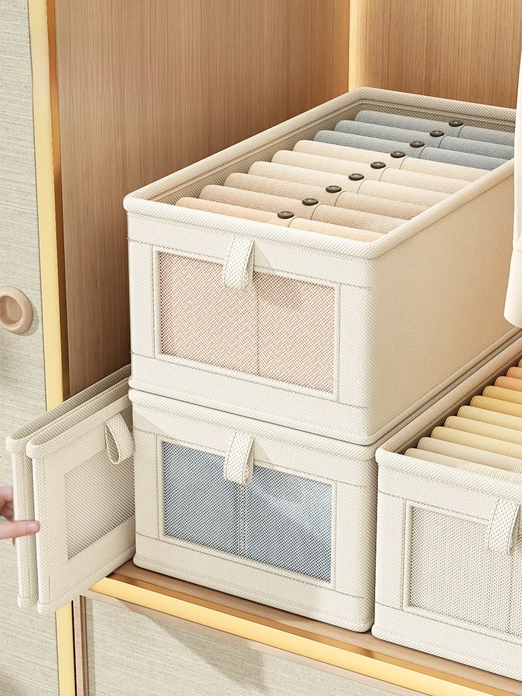 Oxford Cloth Fabric Drawer Style Storage Box Home Clothes Underwear Organizer Divider Basket for Pants And Other Items
