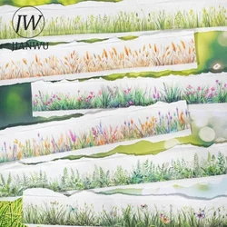 JIANWU 30mm*200cm Grass Diary Series Vintage Plant Flower Material Collage PET Tape Creative DIY Journal Stationery