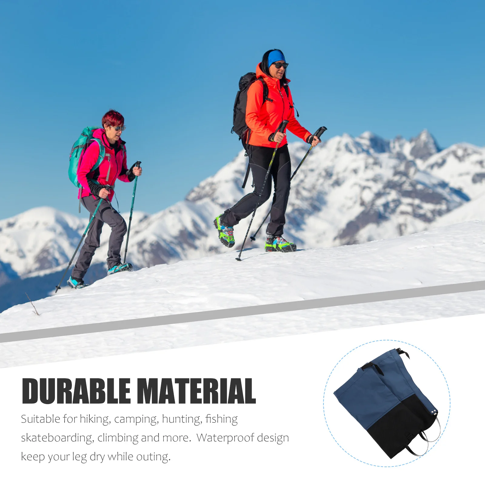 

1 Pair Boot Gaiters Lightweight Snow Legging For Hiking Camping Outdoor Sports Unisex Snow Boots Gaiter Protector
