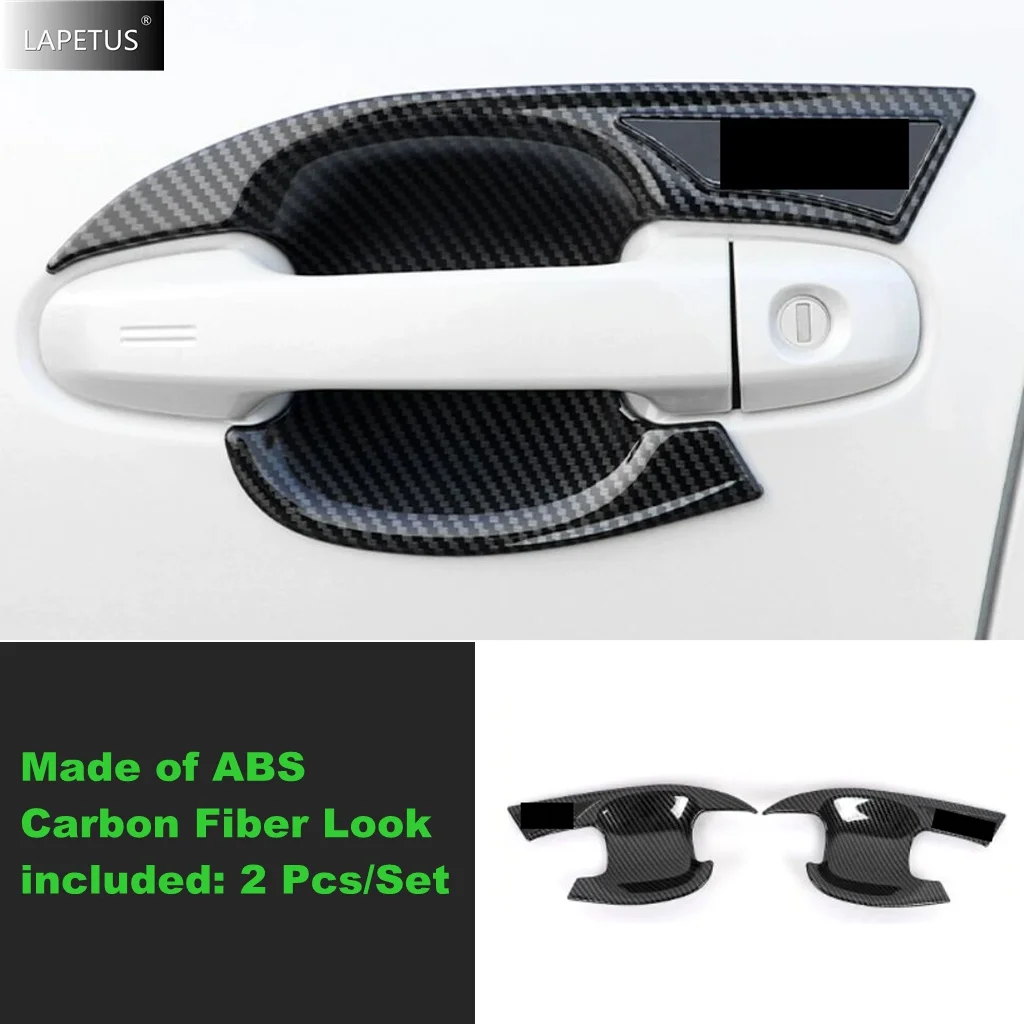 

ABS Carbon Fiber Look For Toyota CHR C-HR 2016 - 2023 Auto Outer Door Handle Bowl Sticker Frame Exterior Accessories Cover Trim