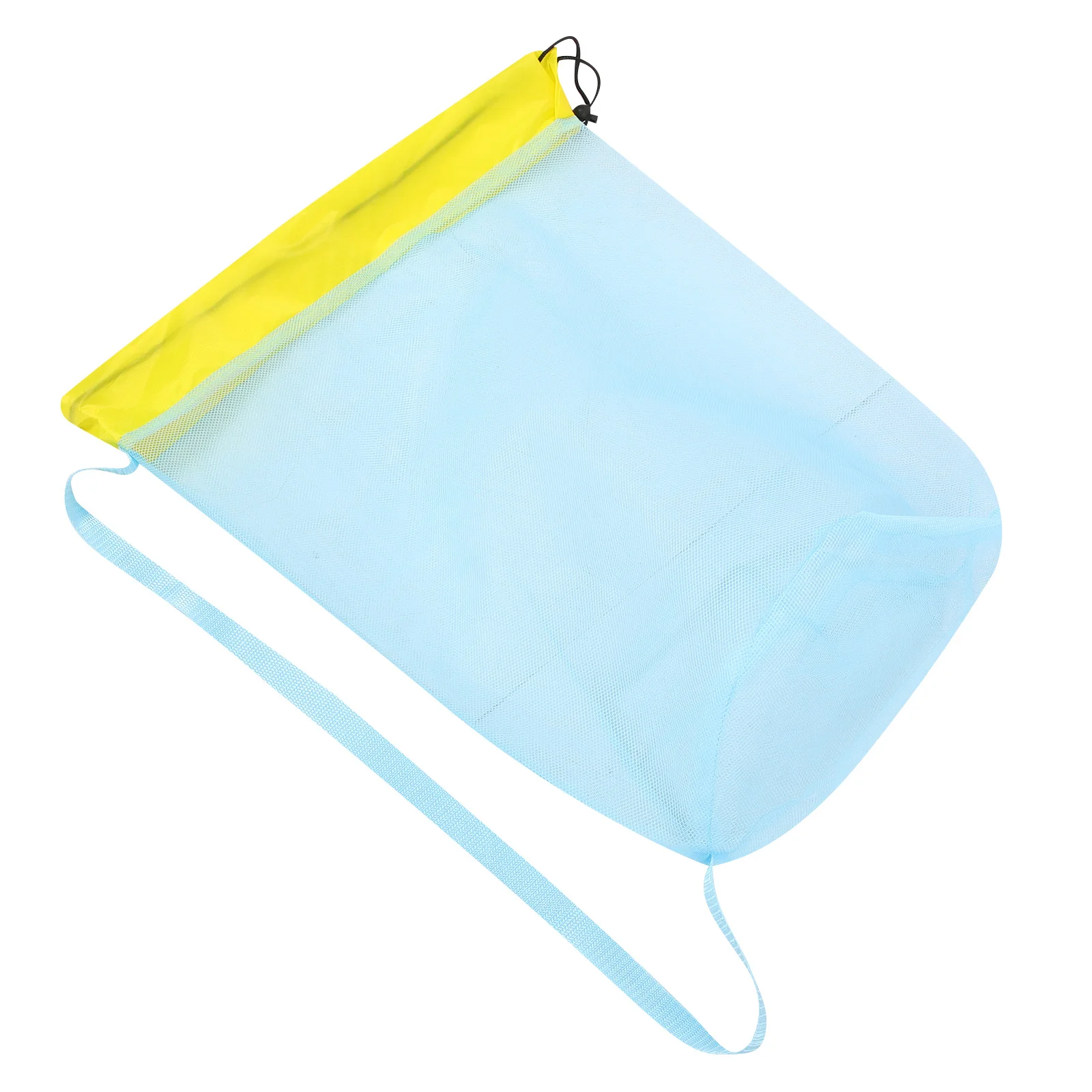 Bolsa de malla de playa con correas flexibles multiusos, cierre con cordón, adecuada para niños, niñas, viajes en la piscina, bolsa de playa para niños