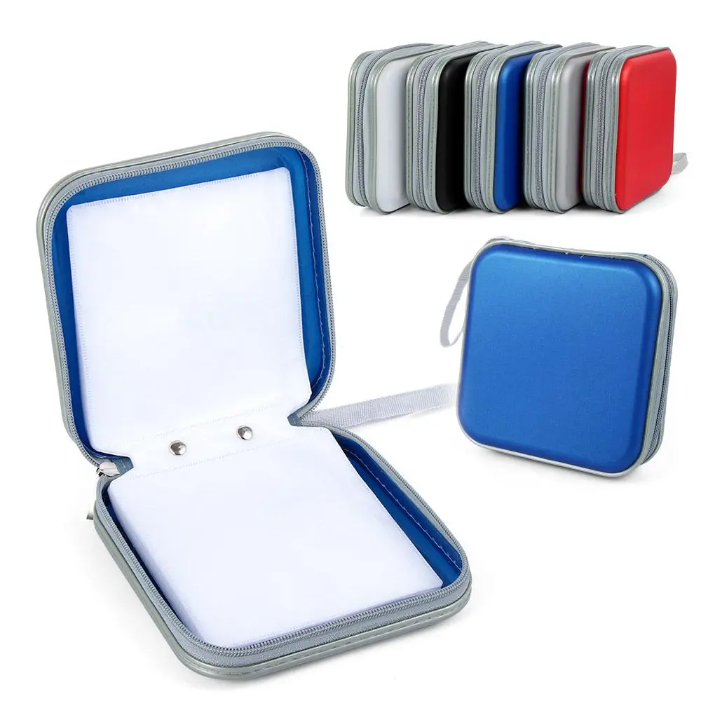 40 Disc Bags Hard Box Wallet Album Organizer Double-side CD DVD Case Storage Sleeve