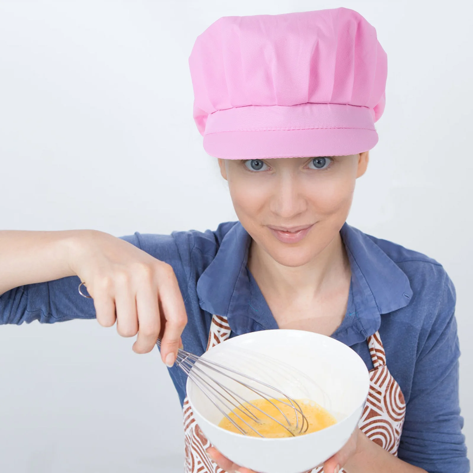 1 Stuks Chef Werken Hoed Roze Katoen Praktische Beschermkap Voor Keuken Bakkerij Restaurants Pubs Cafés Duurzaam Anti Haaruitval hoed