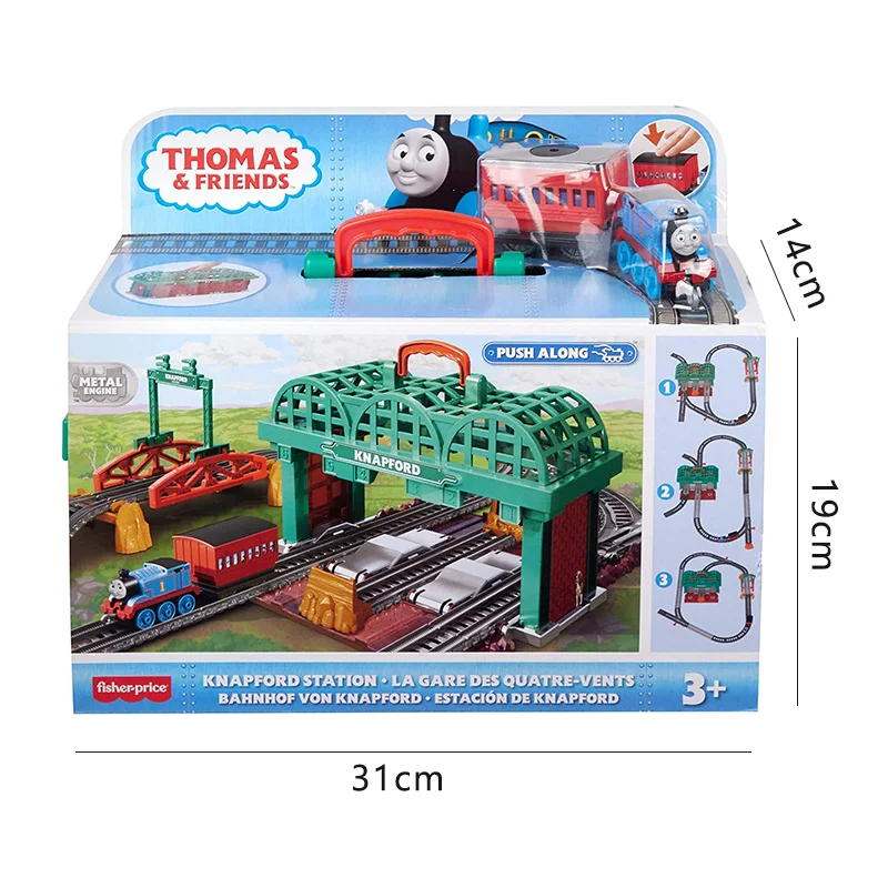 Original Thomas and Friends Toy Set Track Master Series Knapford Station Alloy Small Train Car Alloy Building Toys for Children